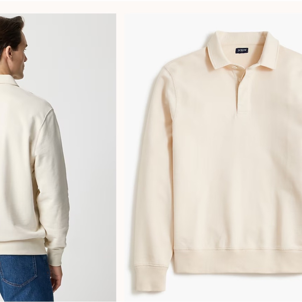 J. Crew Men's Cream Sweatshirt